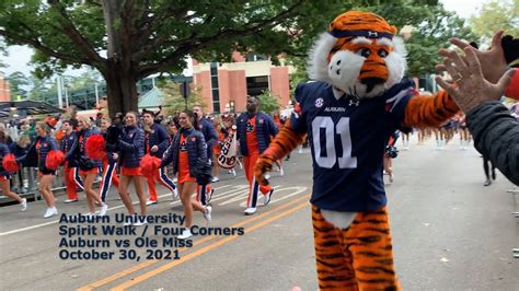 Auburn University Tiger Walk Spirit Walk And Four Corners YouTube
