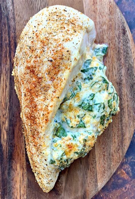 Easy Low Carb Keto Spinach Cream Cheese Stuffed Chicken Is A Quick And