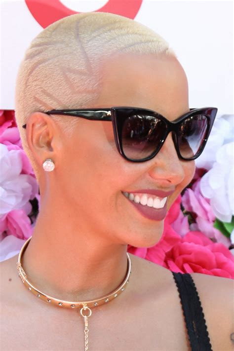 amber rose straight platinum blonde buzz cut hairstyle steal her style