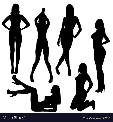 Set Of Sexy Silhouettes Royalty Free Vector Image