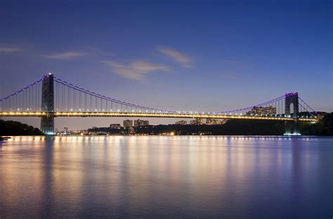 George Washington Bridge Connecting New Yorks Manhattan And New Jersey