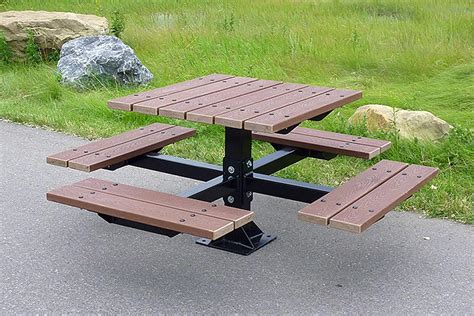 Square expanded metal table isthis 46 in. Series CR Picnic Tables | Custom Park & Leisure