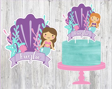 Aggregate More Than 131 Mermaid Cake Topper Printable Super Hot In