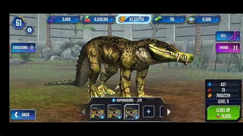 KAPROSUCHUS LEVEL 40 Jurassic World The Game P13 YouTube