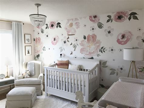 Baby Girls Nursery Baby Room Decor Baby Nursery Wallpaper Baby Girl Room