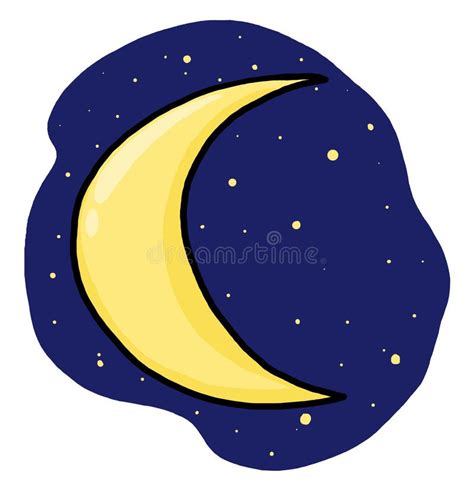 Lune En Croissant Illustration Stock Illustration Du Isolement 17763420
