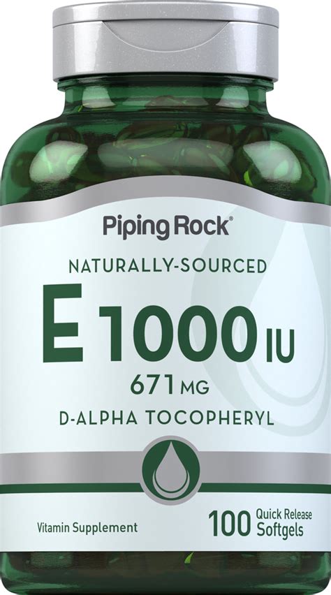 Buy Vitamin E Supplement Best Vitamin E Supplement Pipingrock
