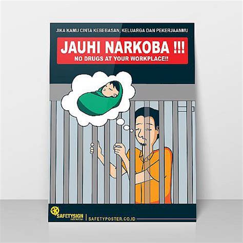 Gratis Safety Poster Jauhi Narkoba • Safety Sign Indonesia Rambu