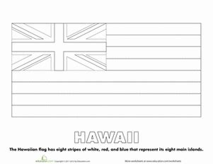 We have colouring pages of the hawaiian flag in a4 but also in a3 format. Hawaii State Flag | Worksheet | Education.com | Hawaii ...