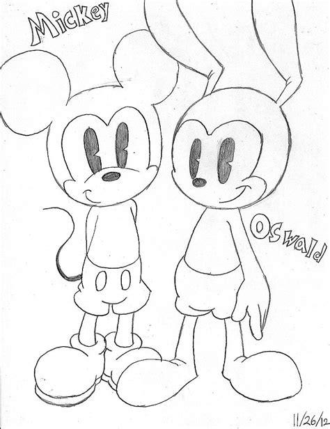 Mickey And Oswald Line By ADSHedgehog On DeviantArt