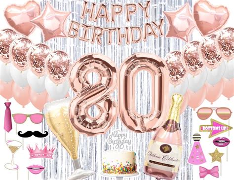 80th Birthday Party Decorations 80 Birthday Party Supplies Etsy