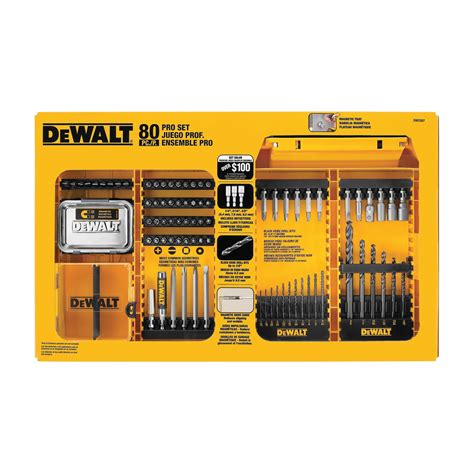 Dewalt Dwamf1280 Combination Drill And Driver Bit Set Professional 80