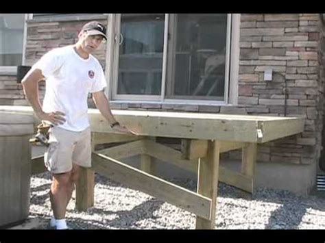 2x10 redwood skirtboard (2x12 optional). Building Free Standing Deck - Bracing Posts - YouTube