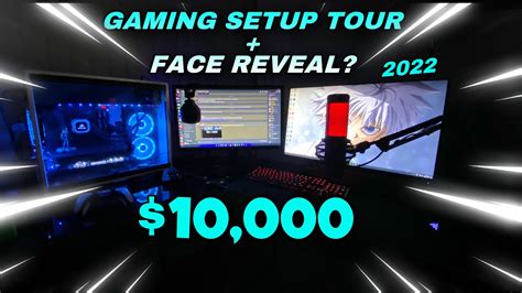 My 10000 Gaming Setup Tour Face Reveal 2022 Youtube