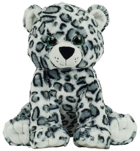 Record Your Own Plush 16 Inch Happy Snow Leopard Ready To Love In A