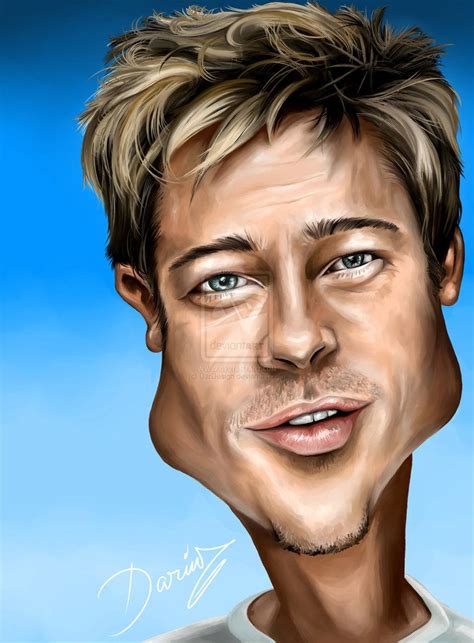 Brad Pitt With Images Celebrity Caricatures