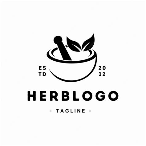 Premium Vector Minimalist Natural Herb Line Art Badge Logo Template