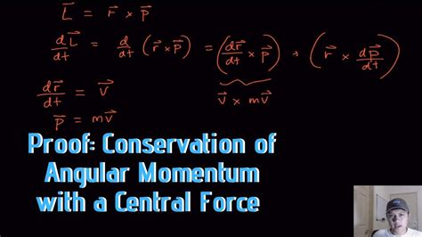 Classical Mechanics Proving Angular Momentum Is Conserved For A