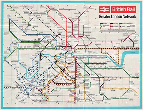 Historical Map British Rail Greater London Transit Maps