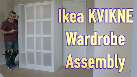 Whatever the reasons might be, lack of handyman skills, unclear. IKEA KVIKNE Wardrobe with 2 sliding doors assembly - YouTube