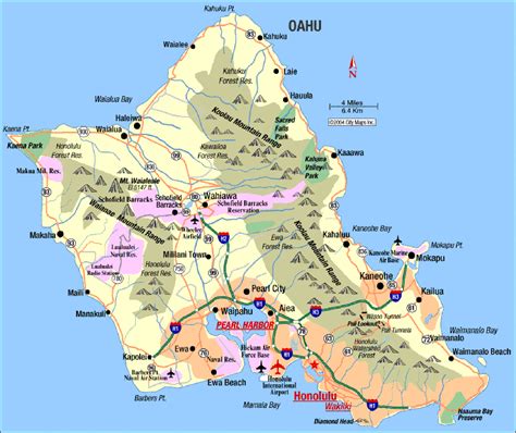 Printable Tourist Map Of Oahu
