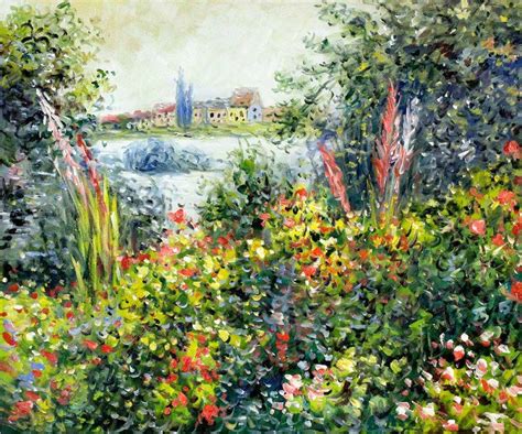 Claude monet was one of the most influential artists of his time. Flowers at Vetheuil - Claude Monet - Reproduction Oil ...