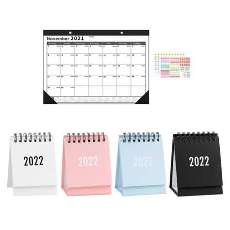 2022 Desktop Calendar Monthly Standing Schedule Table Planner Yearly