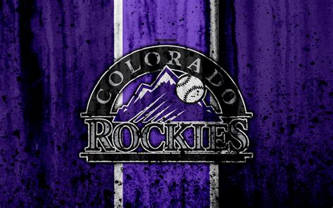 Download Wallpapers 4k Colorado Rockies Grunge Baseball Club Mlb