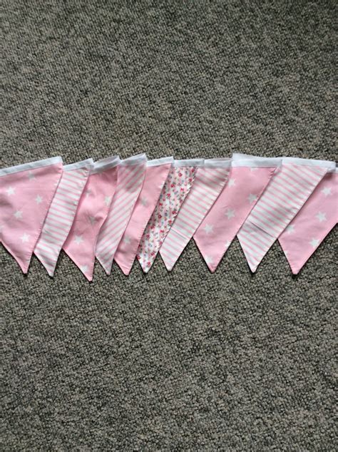 Baby Pink Bunting 3 Metres Lined Handmade Etsyde