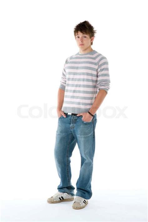 Boy Standing Teenage Stock Photo Colourbox
