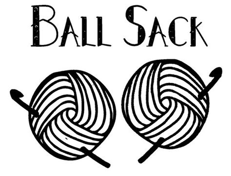 Ball Sack crochet knitting silhouette svg file | Etsy