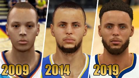Stephen Curry Face Evolution And Ratings Nba 2k10 Nba 2k20 Youtube