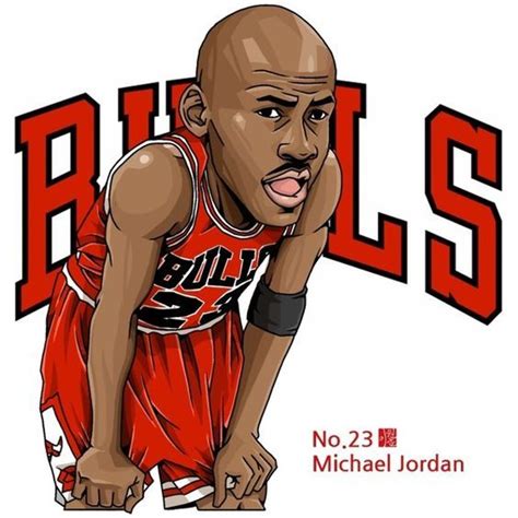 Michael Jordan Caricature Michael Jordan Basketball Nba Players