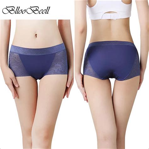 Blloobeell Lace Womens Underwear Women Sexy Panties Cotton Seamless Women Briefs Mid Rise