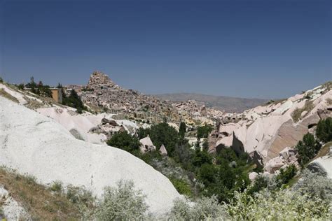 Uchisar And Pigeons Valley In Cappadocia Turkey Stock Photo Image Of
