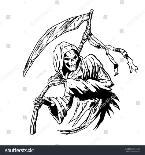 Illustration Grim Reaper Stock Illustration 656166028 Shutterstock