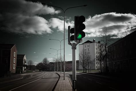 Wallpaper Photography Road Building Clouds Street Light Traffic