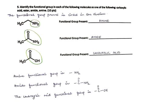 Solved 5 Identify The Functional Group In Each Of The Following