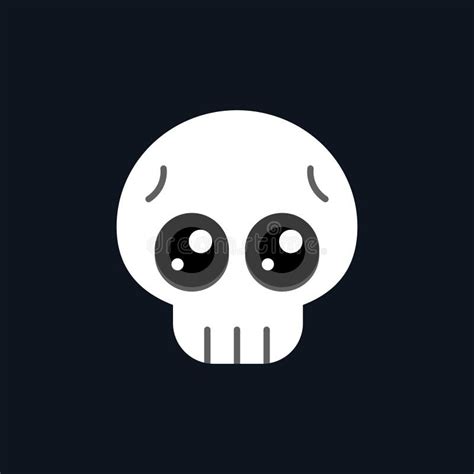 Cute Skull Cartoon Character Collection Set Of Skull Cartoon Character