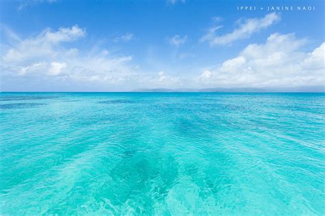 Clear Blue Tropical Water Of Aragusuku Island Japan