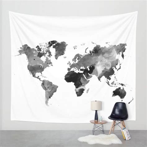 Wall Tapestry Wall Hanging World Map Tapestry Design 42 Etsy