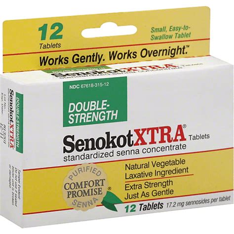 Senokot Xtra Senna Concentrate Standardized Double Strength Tablets Stuffing Foodtown