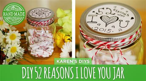 Diy Valentines Day 52 Things I Love About You Jar Hgtv