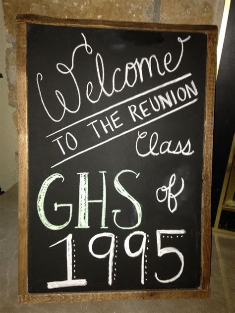 Chalkboard Welcome Sign 50th Class Reunion Ideas Chalkboard Welcome