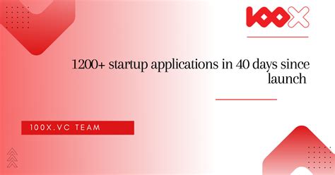 100xvc Startup Applications For Funding