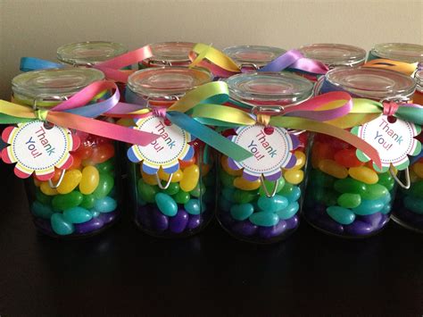 Rainbow Candy Jars For Loot Bags Emoji Birthday Party Rainbow Themed