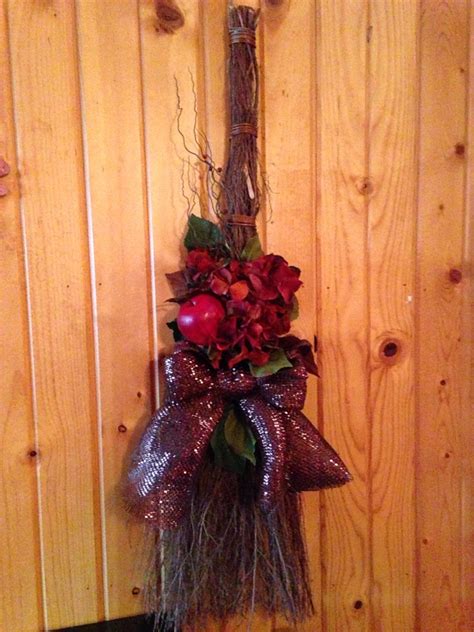 Cinnamon Broomstick Burlap Wreaths Deco Mesh Wreaths Besom Witch