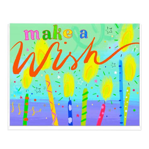 Make A Wish Bright Candles Birthday Card Whistlefish Whistlefish Trade