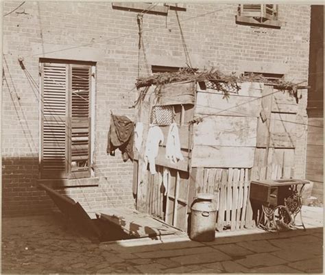 New York Tenement Slums Slums Tenement Backyard 1897 Lower East