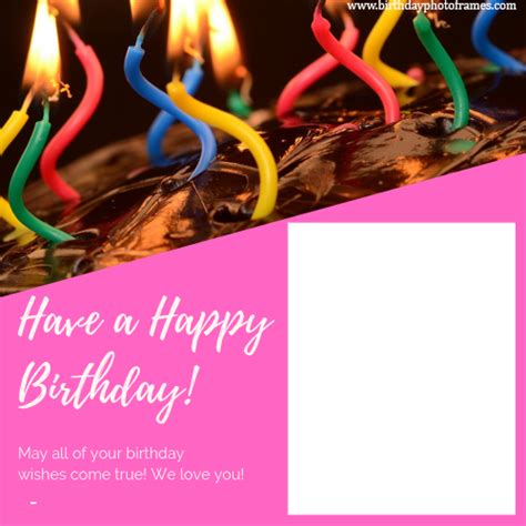 Happy Birthday Card With Name And Photo Editor